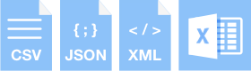 export excel, json, xml, css